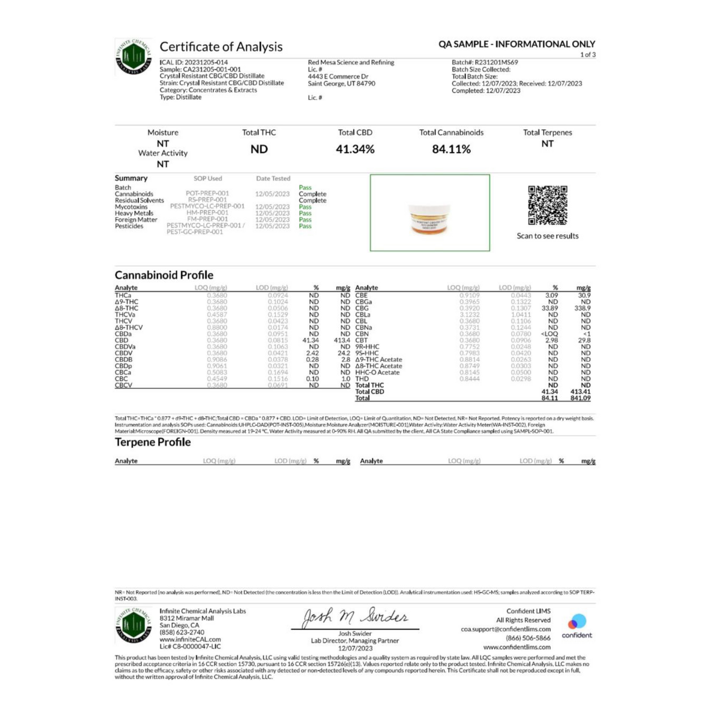 Broad Spectrum CBD/CBG Vape Carts - Horchata (CDT) | 1ml