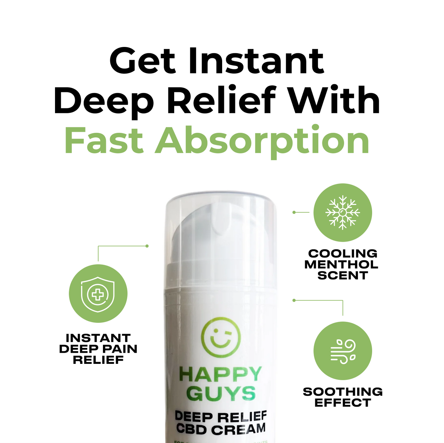 500mg CBD Deep Pain Relief Muscle & Joint Cream (100ml)